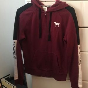 burgundy pink hoodie